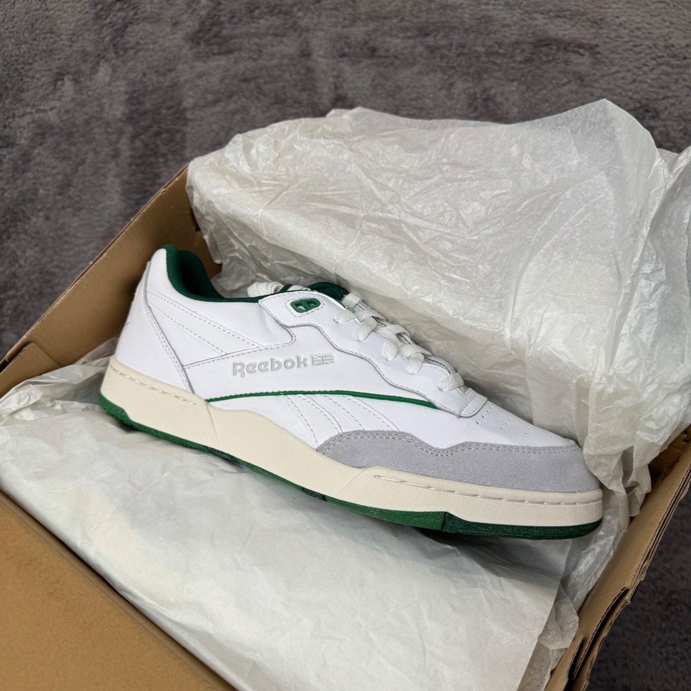 Reebok BB 4000 II Mens 11 White Dark Green Basketball Sneakers H03495 NEW